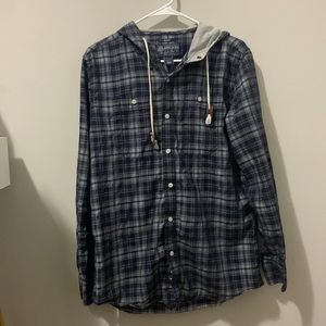 medium flannel with hood